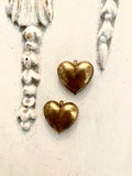 Puff hearts 1 piece either Gold or Patina black