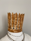Metal crown,tall leaf feather crown for statues,busts and mannequins (3")