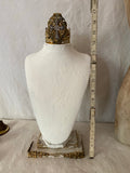 Jewelry Bust on barn wood base with beautiful crown