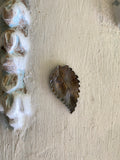 Metal leaves, 4 patina leaves, decorative leaves, crown leaf parts